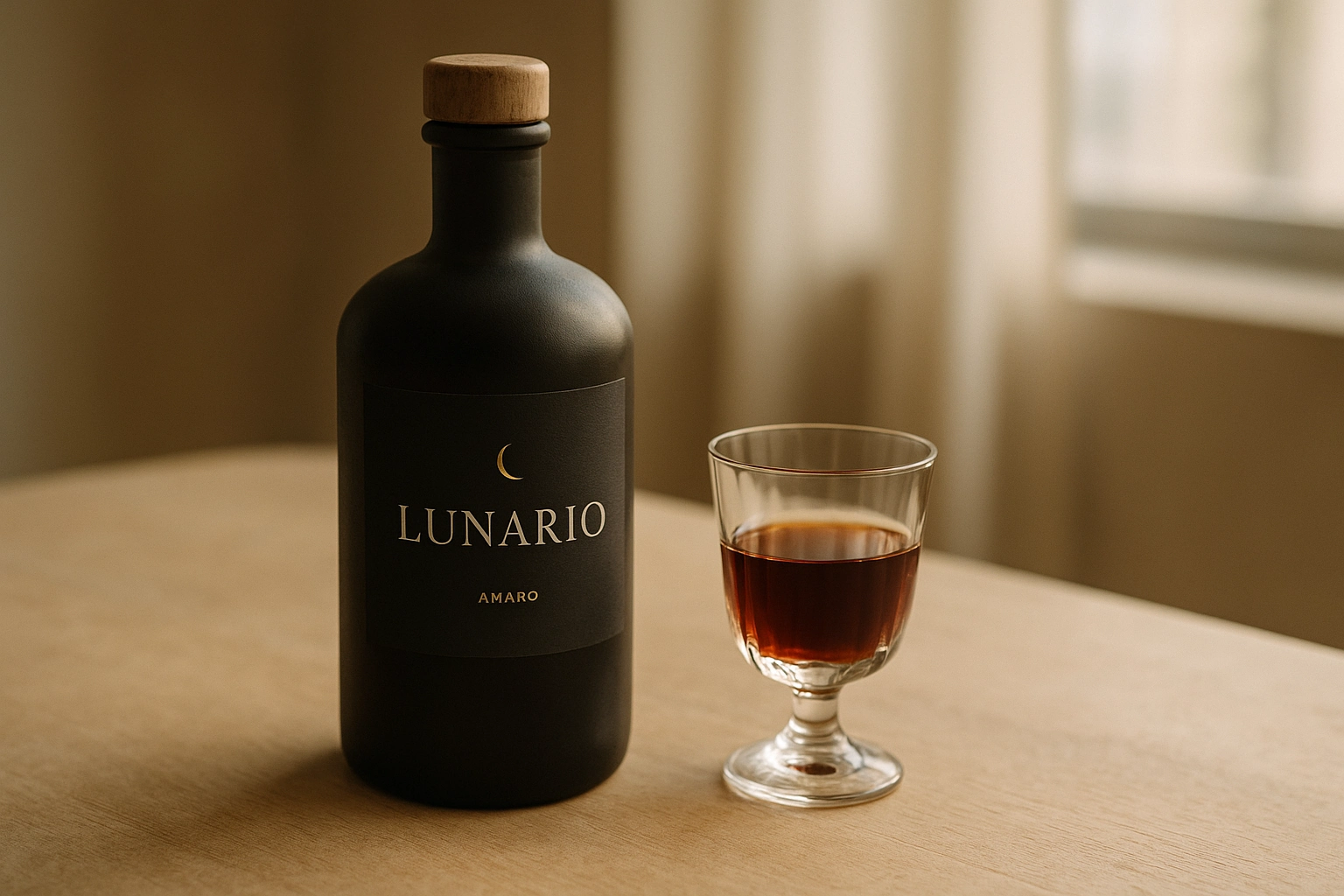 Amaro artigianale della casa servito con eleganza – Osteria Lume